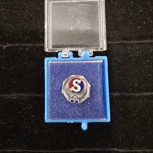 Sterling Silver Swift Meat Company Years of Service Lapel Pin With Case